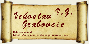 Vekoslav Grabovčić vizit kartica